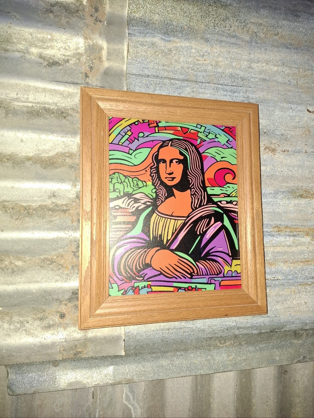 80s Colorful Abstract Mona Lisa Art Print By Neon Nicho Underground Street Art